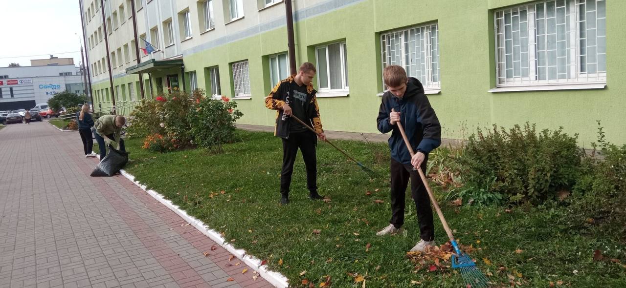 As part of the autumn month for sanitary cleaning and improvement of the territory of the Sovetsky district of Minsk