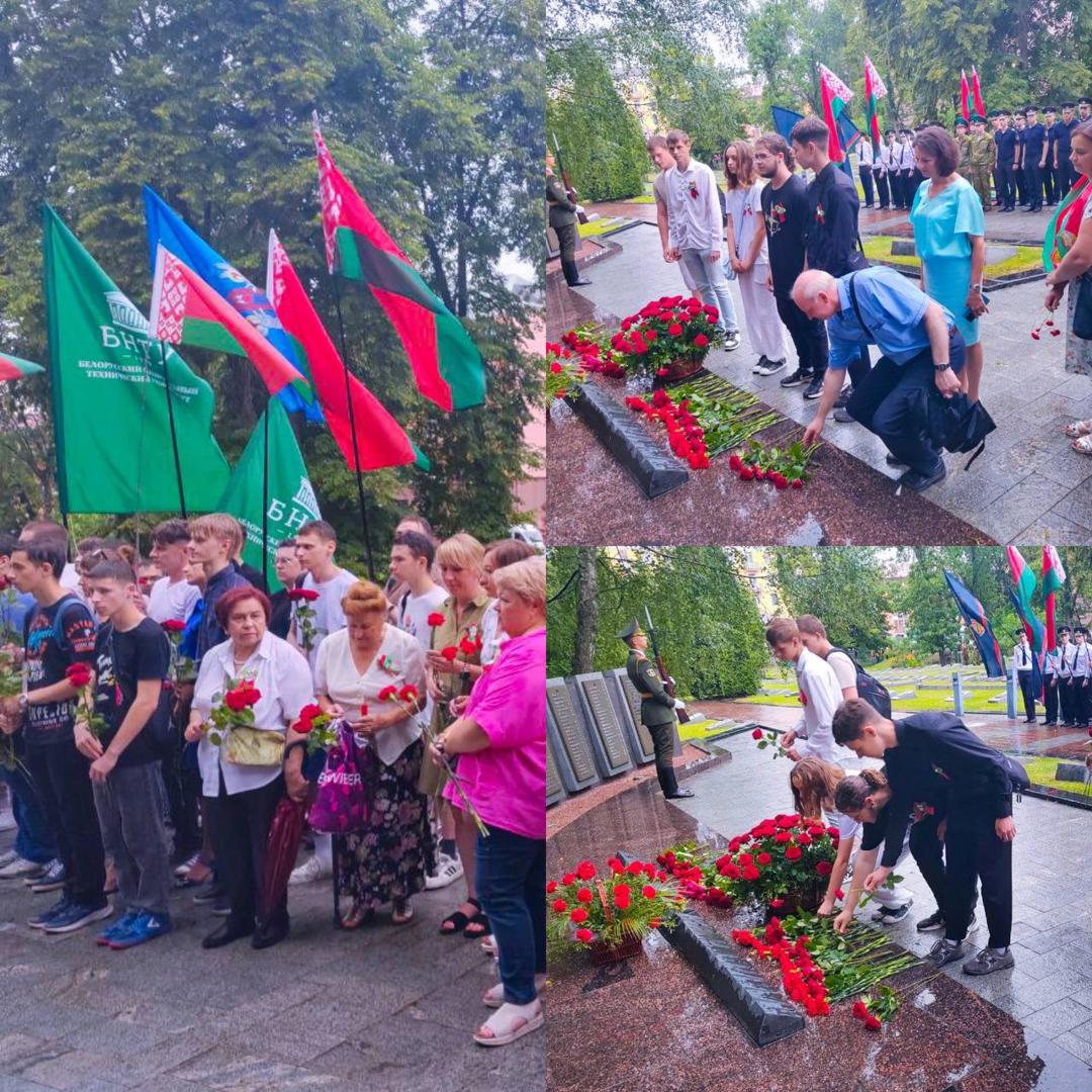 Возложение цветов воинам освободителям на кладбище «Военное»