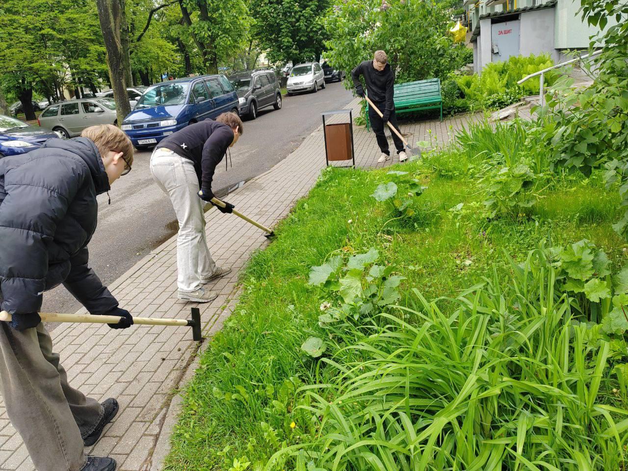 На бульвары Мулявін паставілі ў парадак сумежных тэрыторый