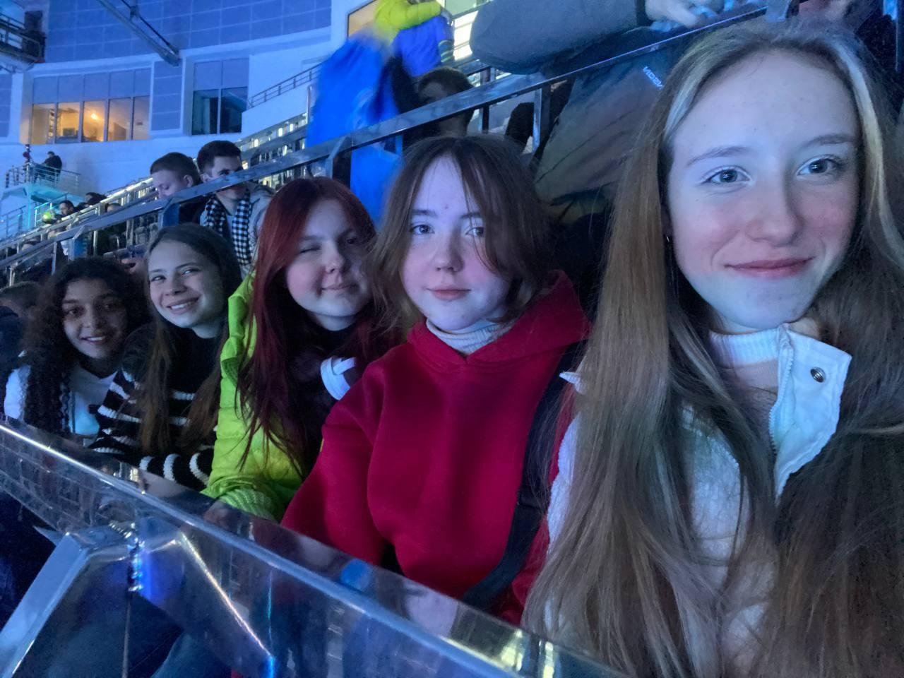 Students attended the Dynamo-Vityaz game at the Minsk Arena